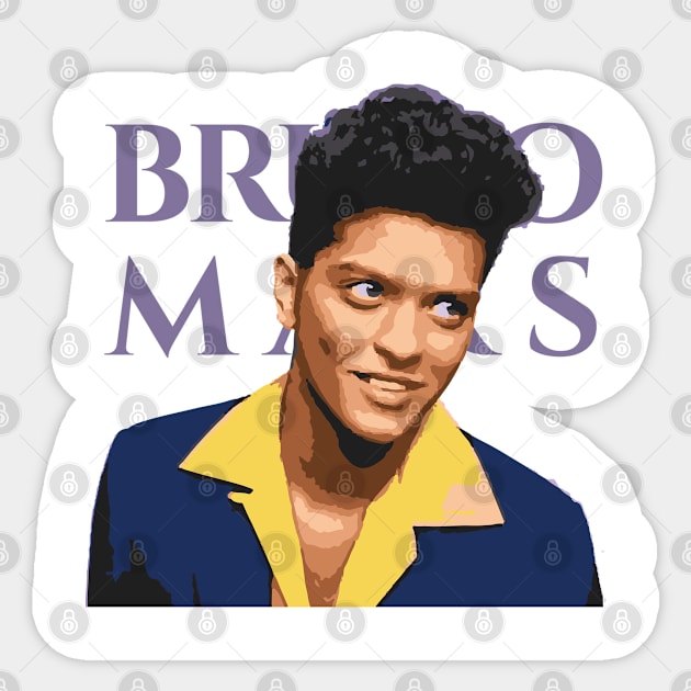 Bruno Mars Tribute - Bruno Michael Jackson Prince Kendrick Lamar Sza Ed Sheeran Music Lauryn Hill Anderson Paak Sticker by TributeDesigns